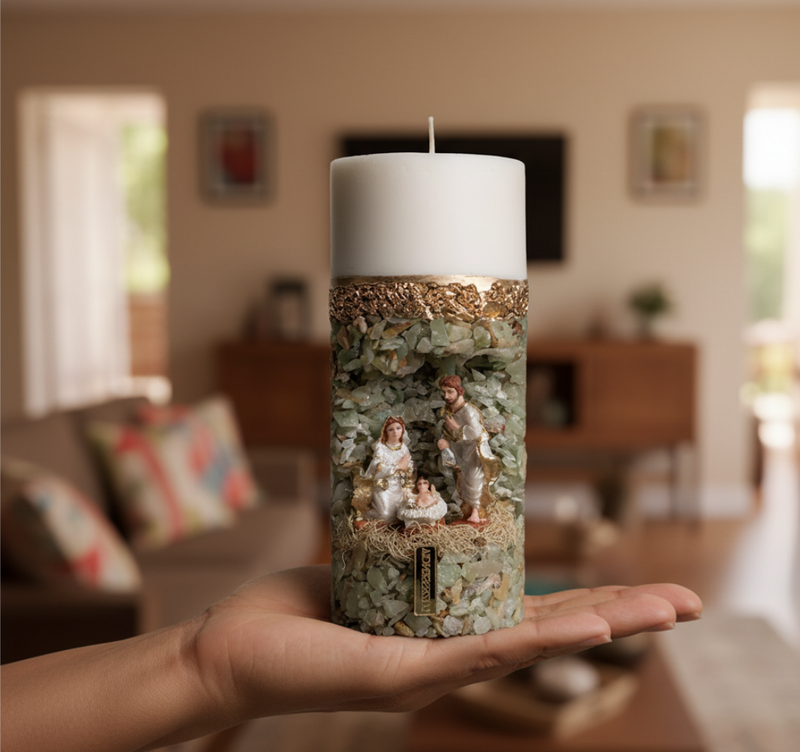 Vela Presépio | A Luz que Abençoa Seu Lar