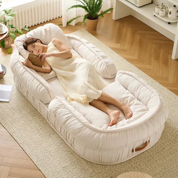 [LEVE 2 PAGUE 1] Sofá Cama Algodão Retrátil 5 em 1 + BRINDE: Almofadas Cushion