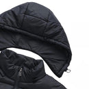 Jaqueta Masculina Puffer Impermeável Capuz Removível