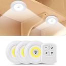 Kit 3 Luminárias LED Spot Sem Fio com Controle Remoto