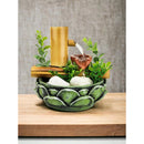 Fonte Zen 2 quedas com Flor Lotus + 6 Led Flor de Lotus de Brinde